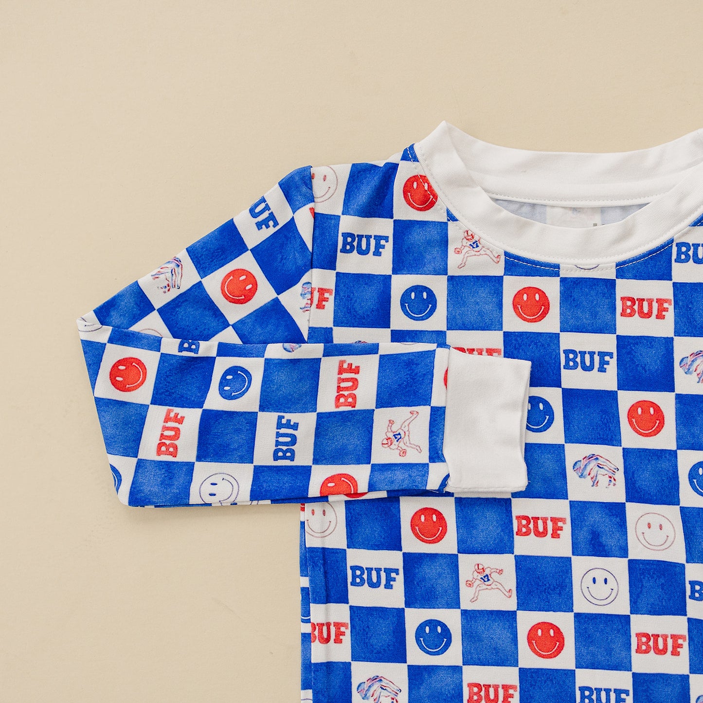 Buf Check Bamboo Two-Piece Set