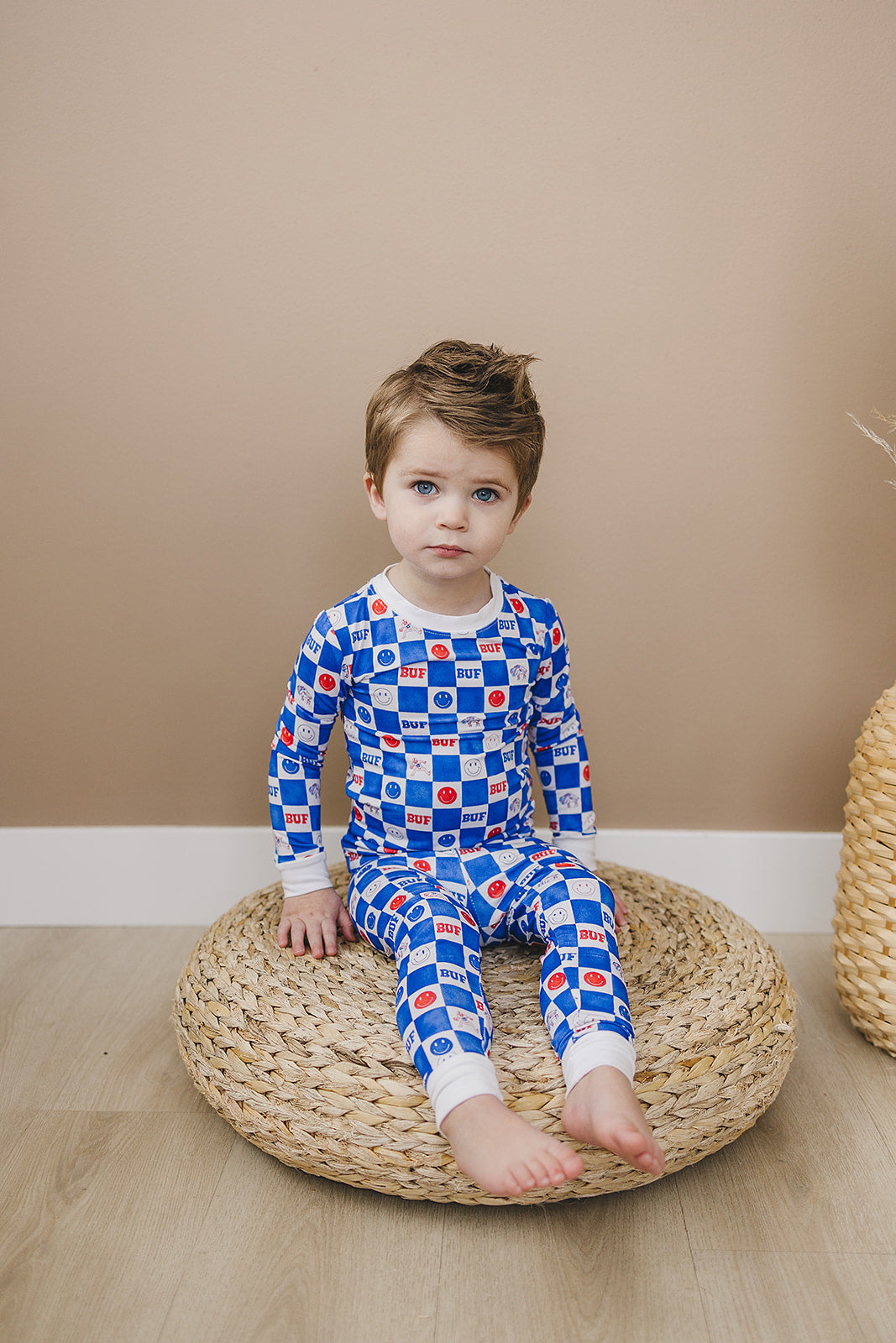 Buf Check Bamboo Two-Piece Set