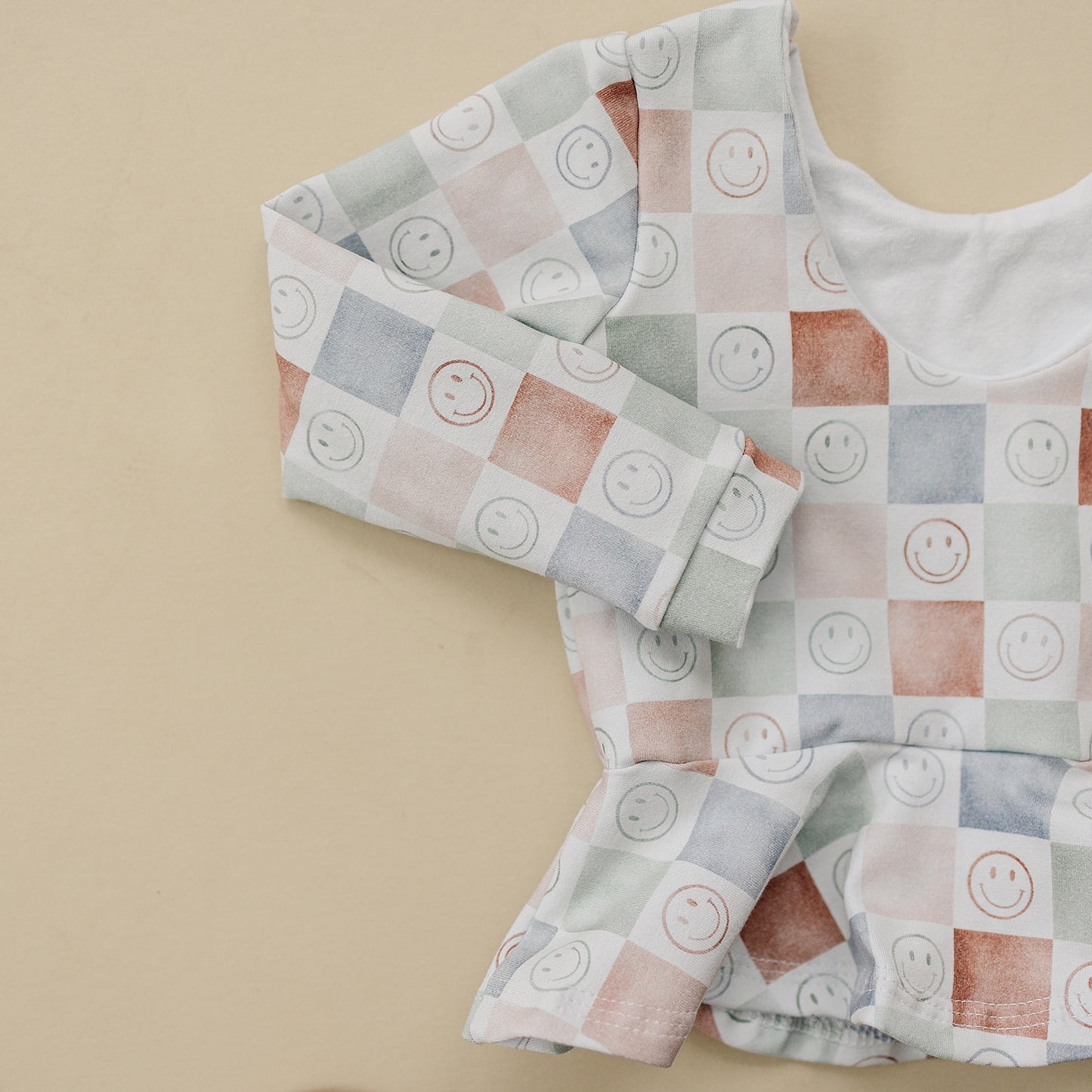 Retro Smile Peplum Top