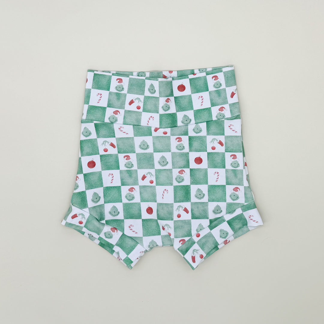 Grinch Checker Shorties (Matching)