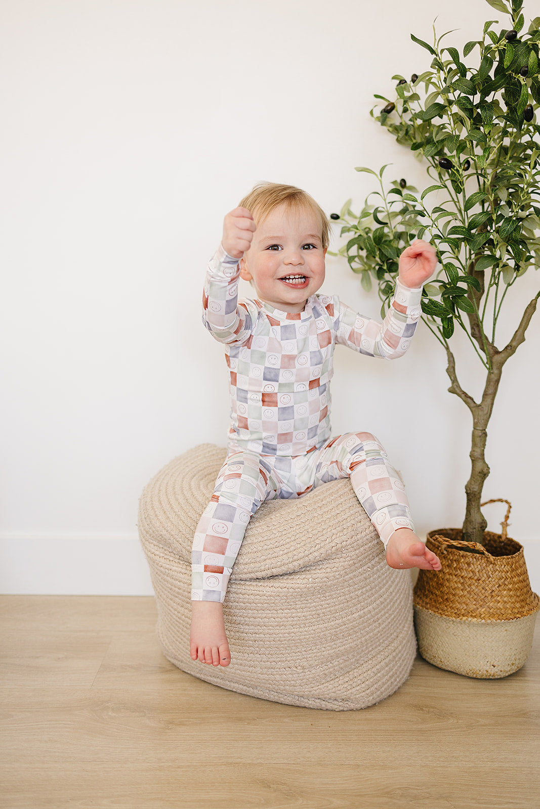 Retro Smile Bamboo Two-Piece Set