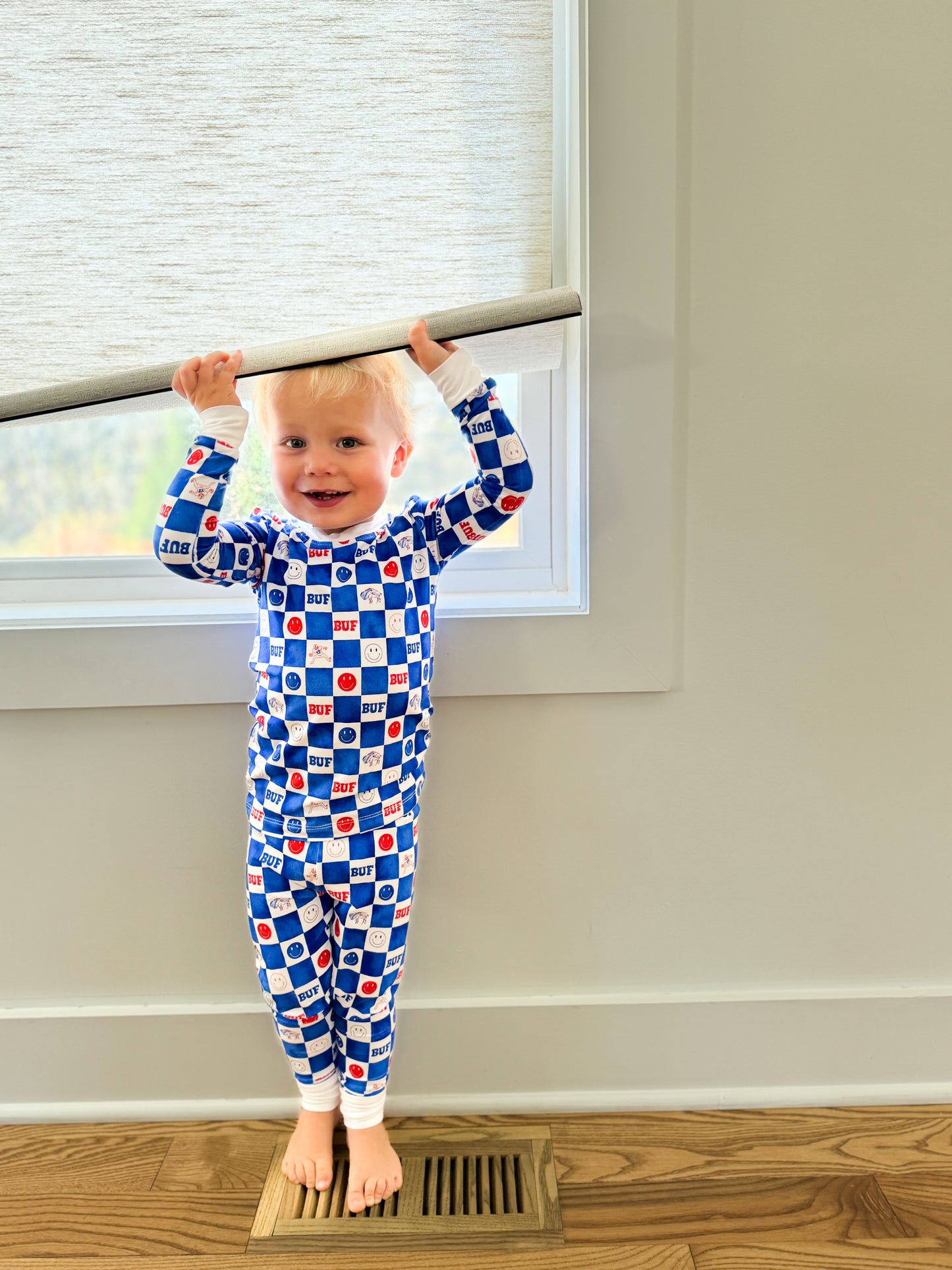 Buf Check Bamboo Two-Piece Set