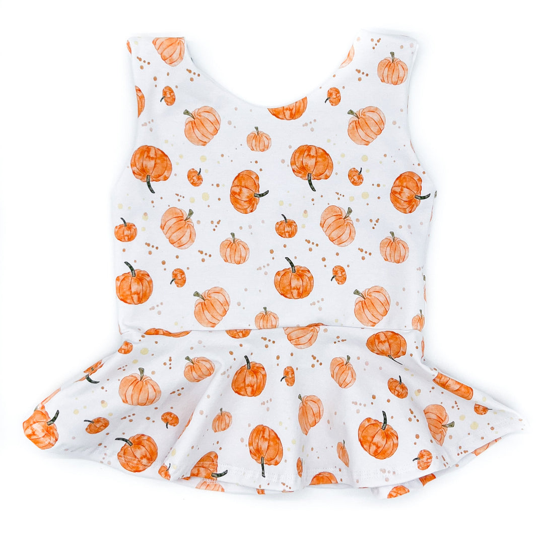 Speckled Pumpkin Peplum Top