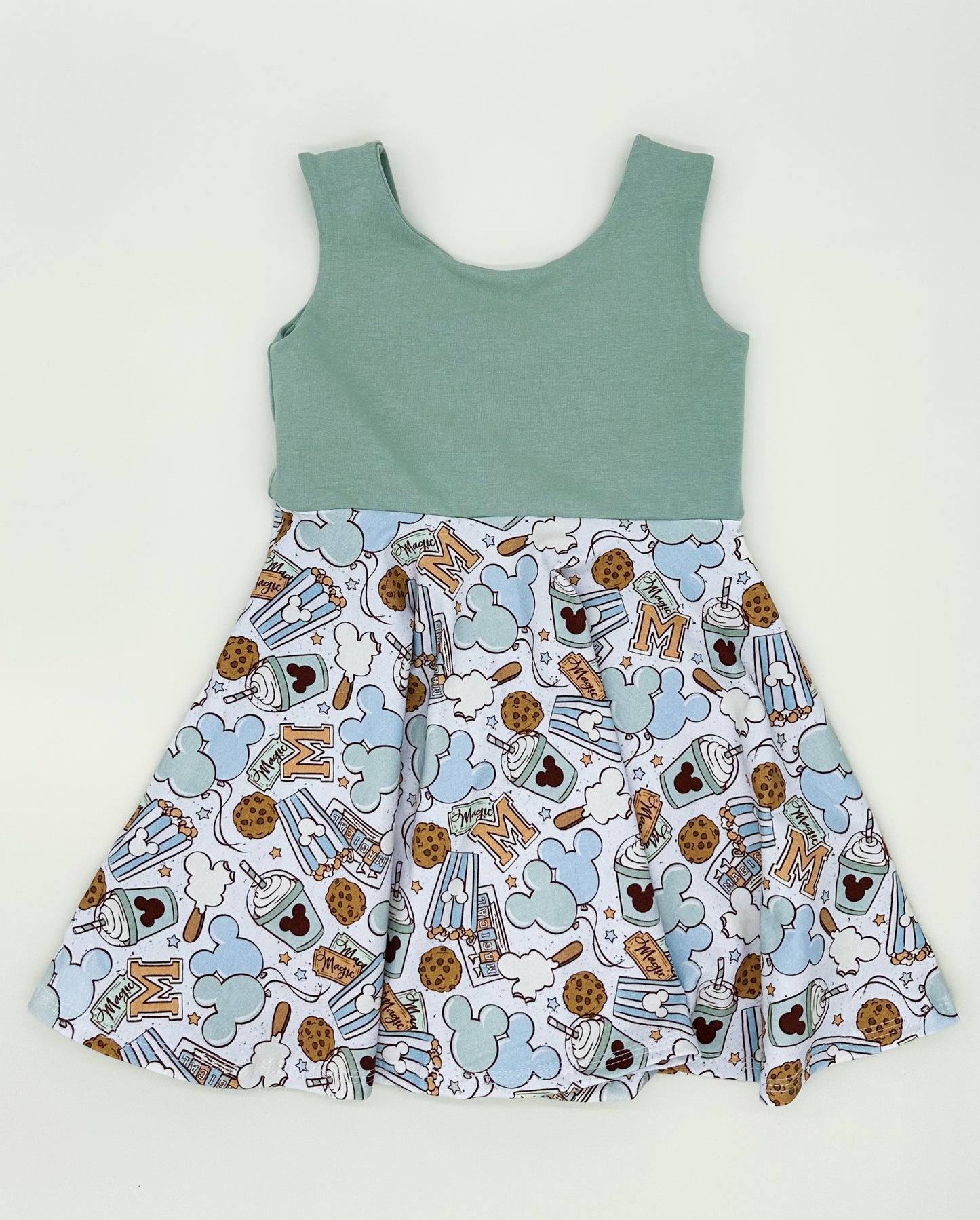 Magical Treat Twirl Dress (Light Sage Bodice)
