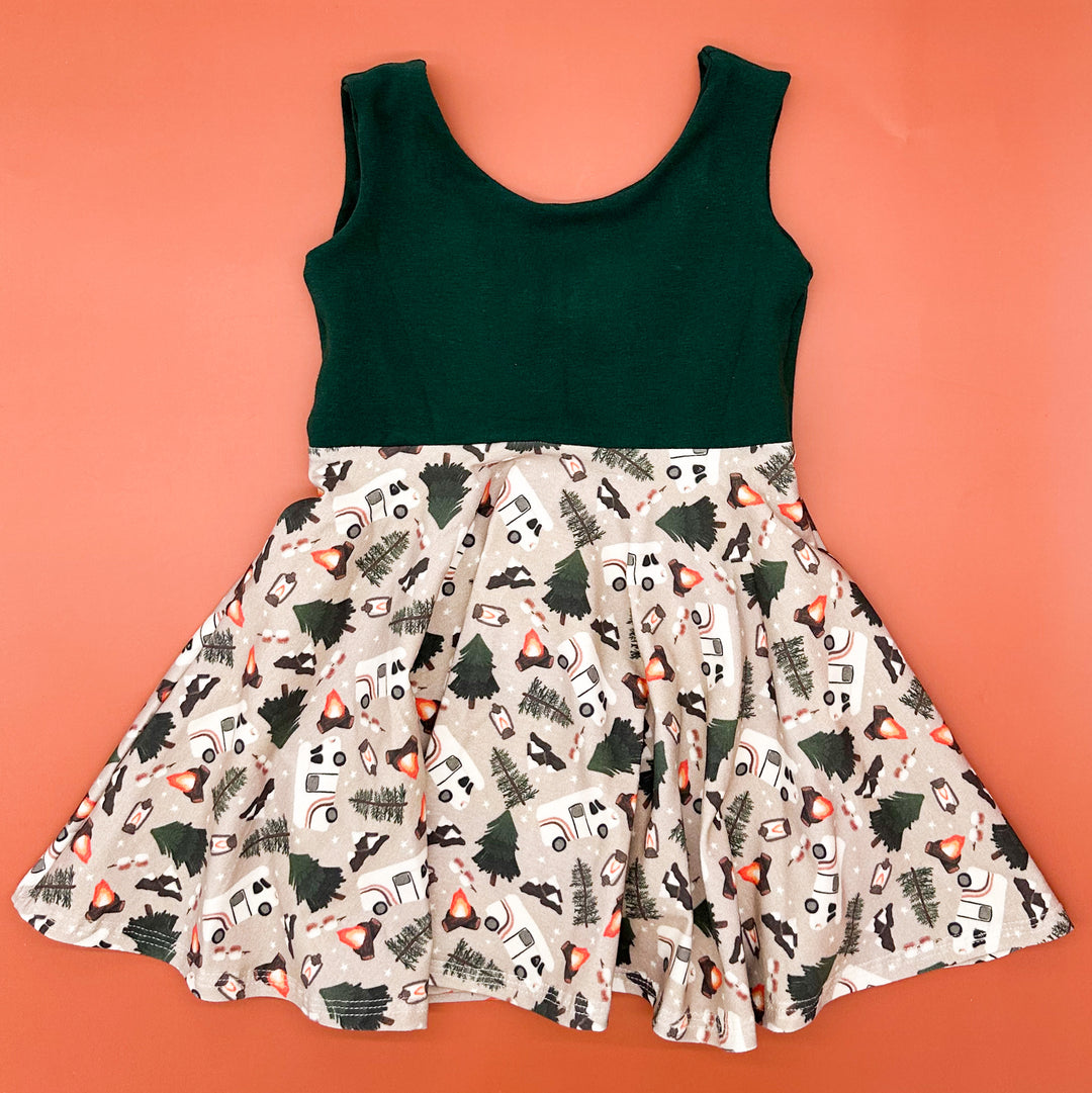 RV Camping Twirl Dress (Hunter Bodice)