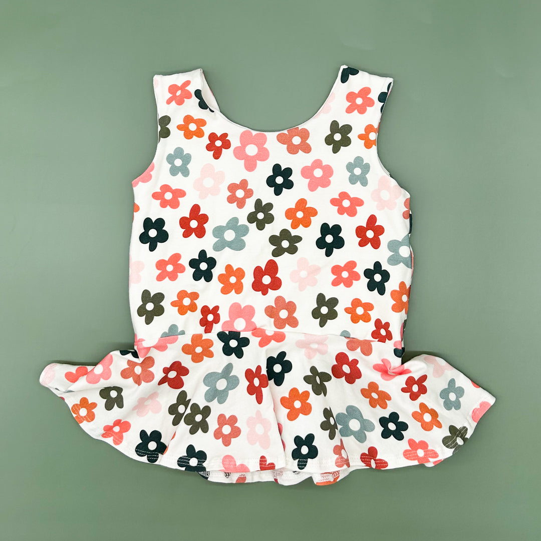 Retro Daisy Peplum Top