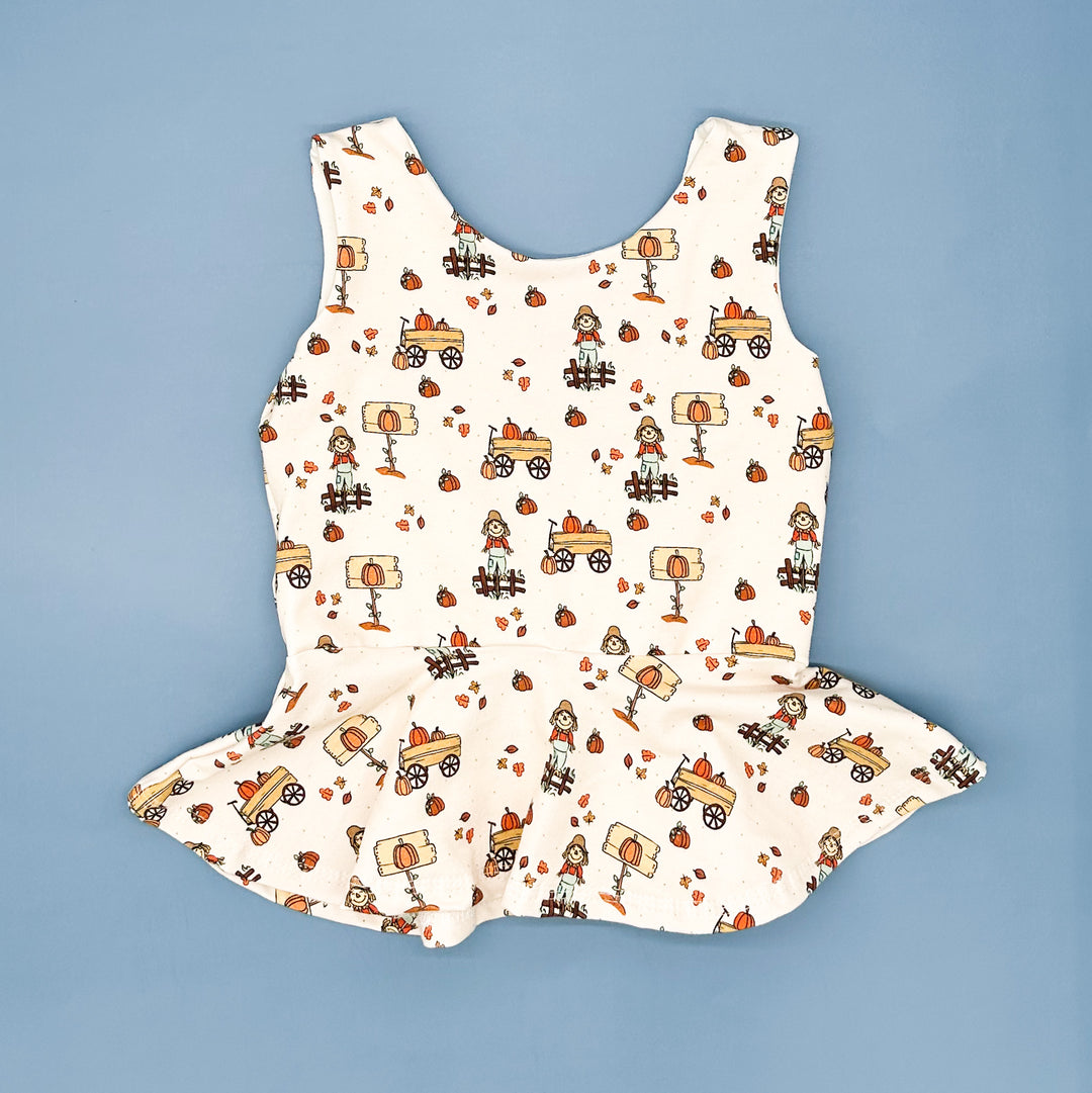 Autumn Scarecrow Peplum Top
