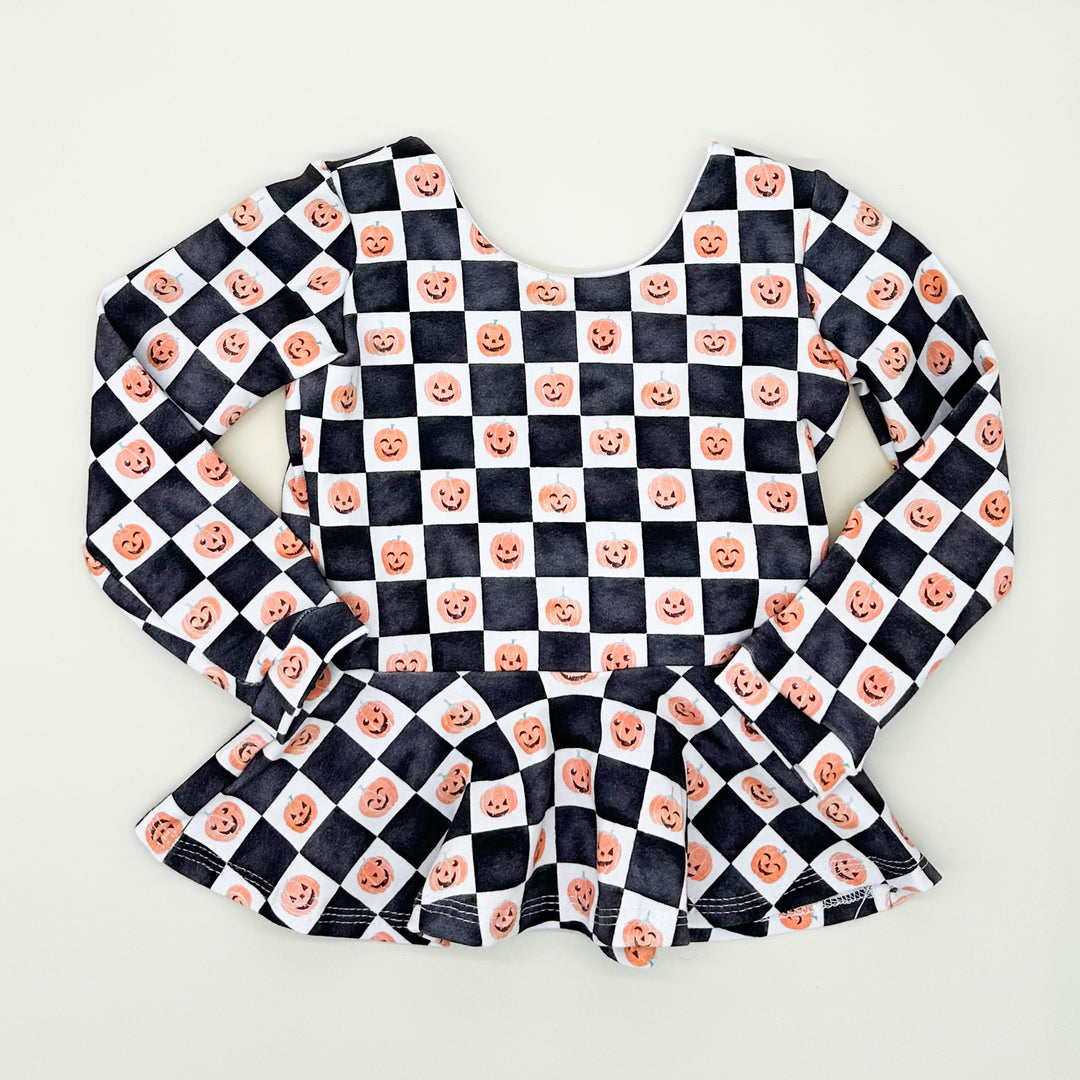JackOlantern Checker Peplum Top
