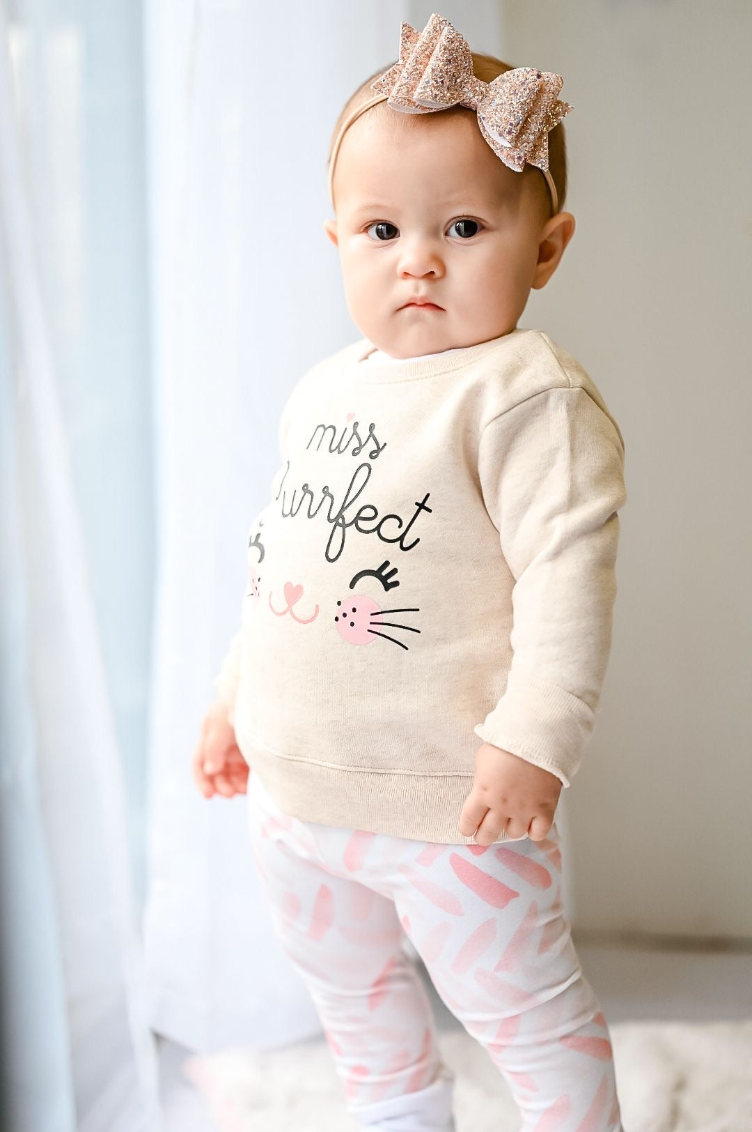 Pink Herringbone Leggings