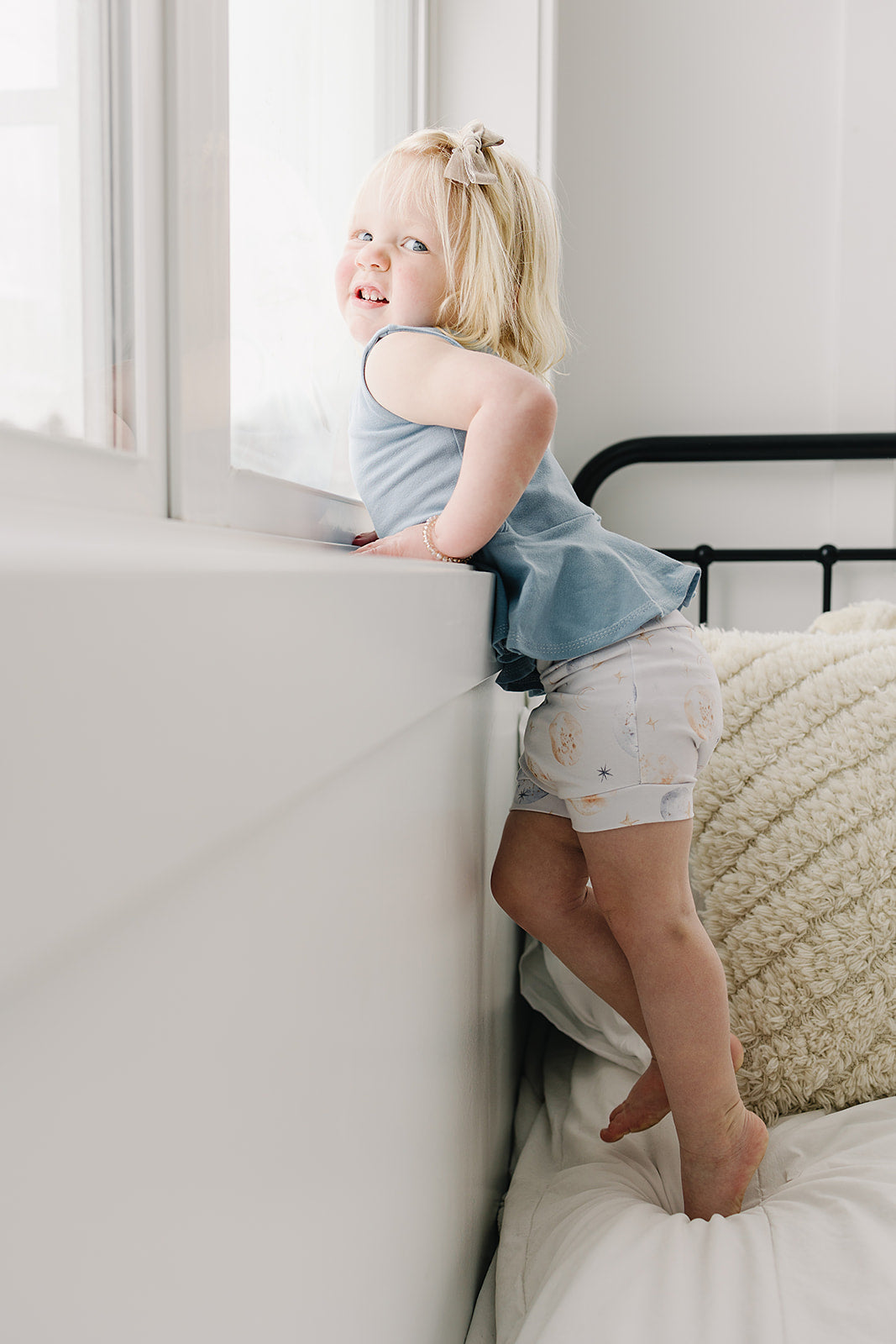 Solid Dusty Blue Peplum Top