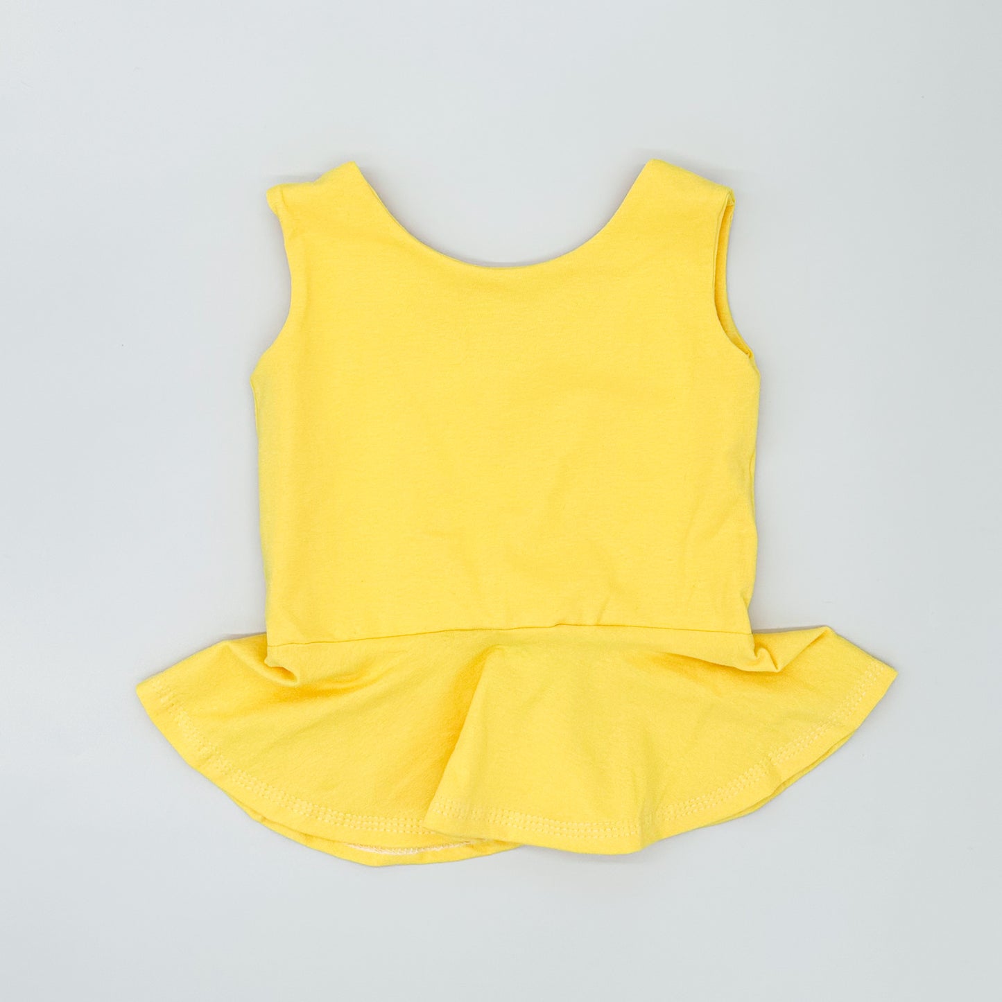 Lemon Yellow Peplum Top