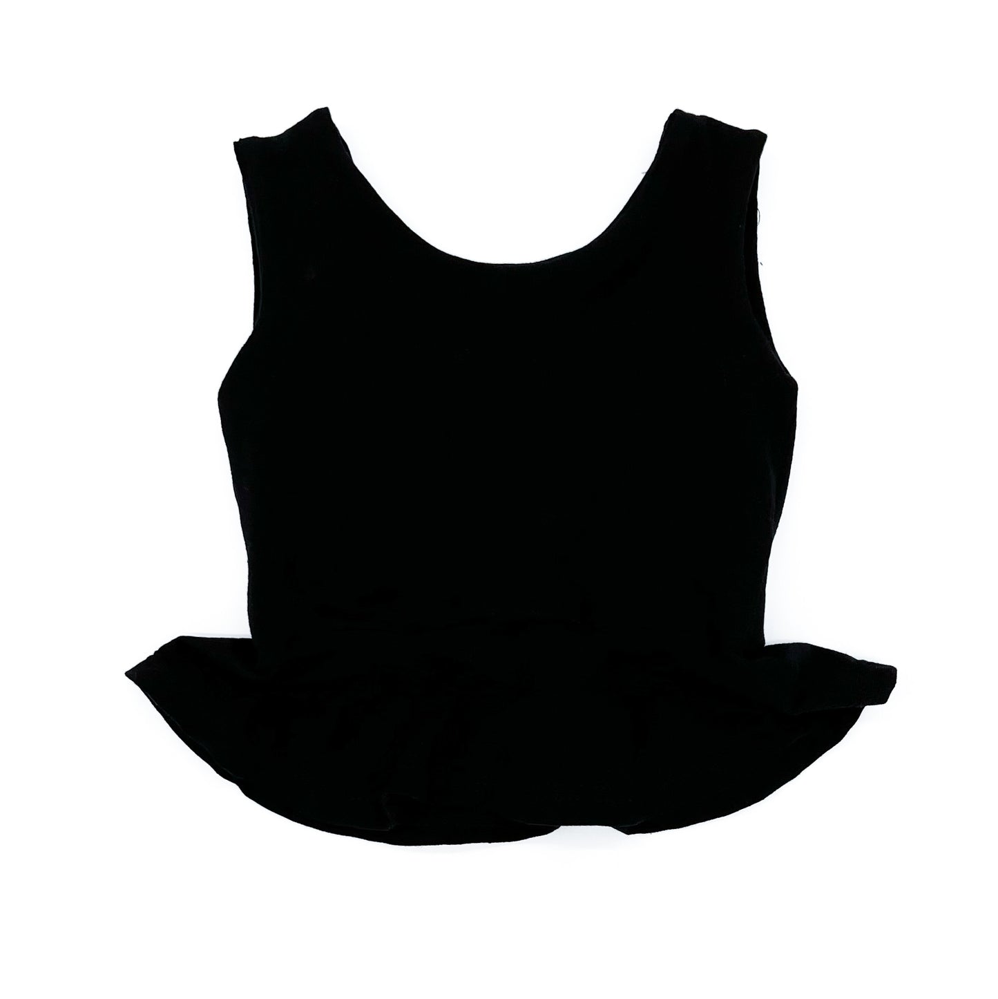 Solid Black Peplum Top