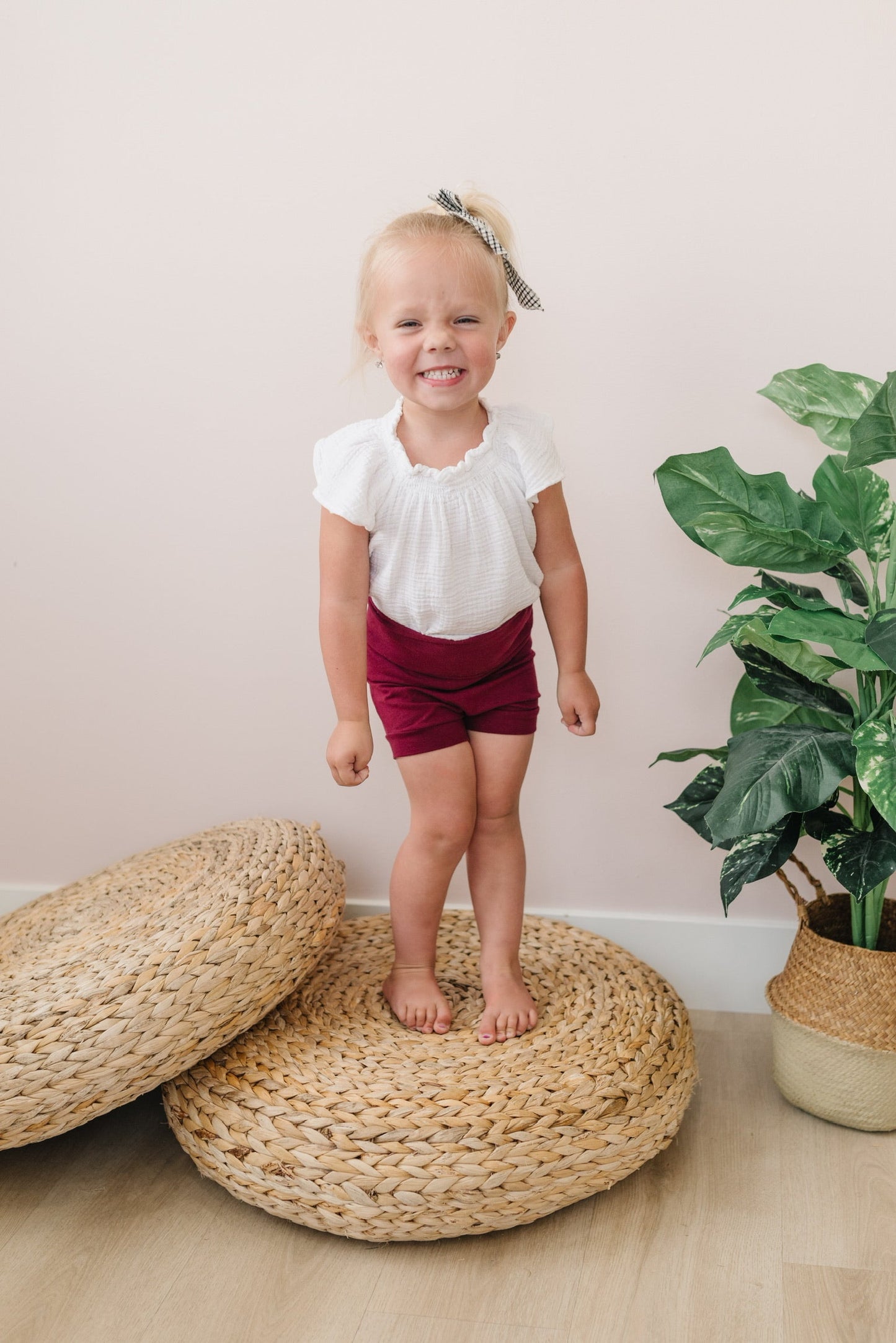 Solid Burgundy Shorties