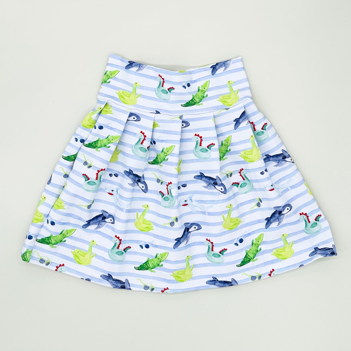 Blue Pool Float Skirt (Matching Waistband)