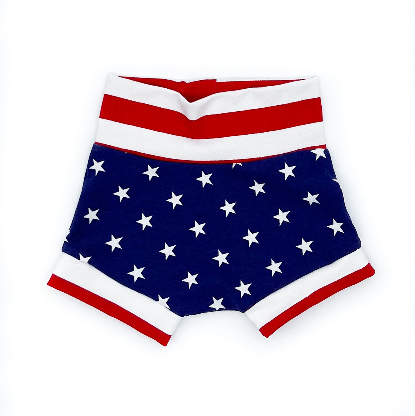 Stars & Stripes Block Shorties (Stripe Cuffs)