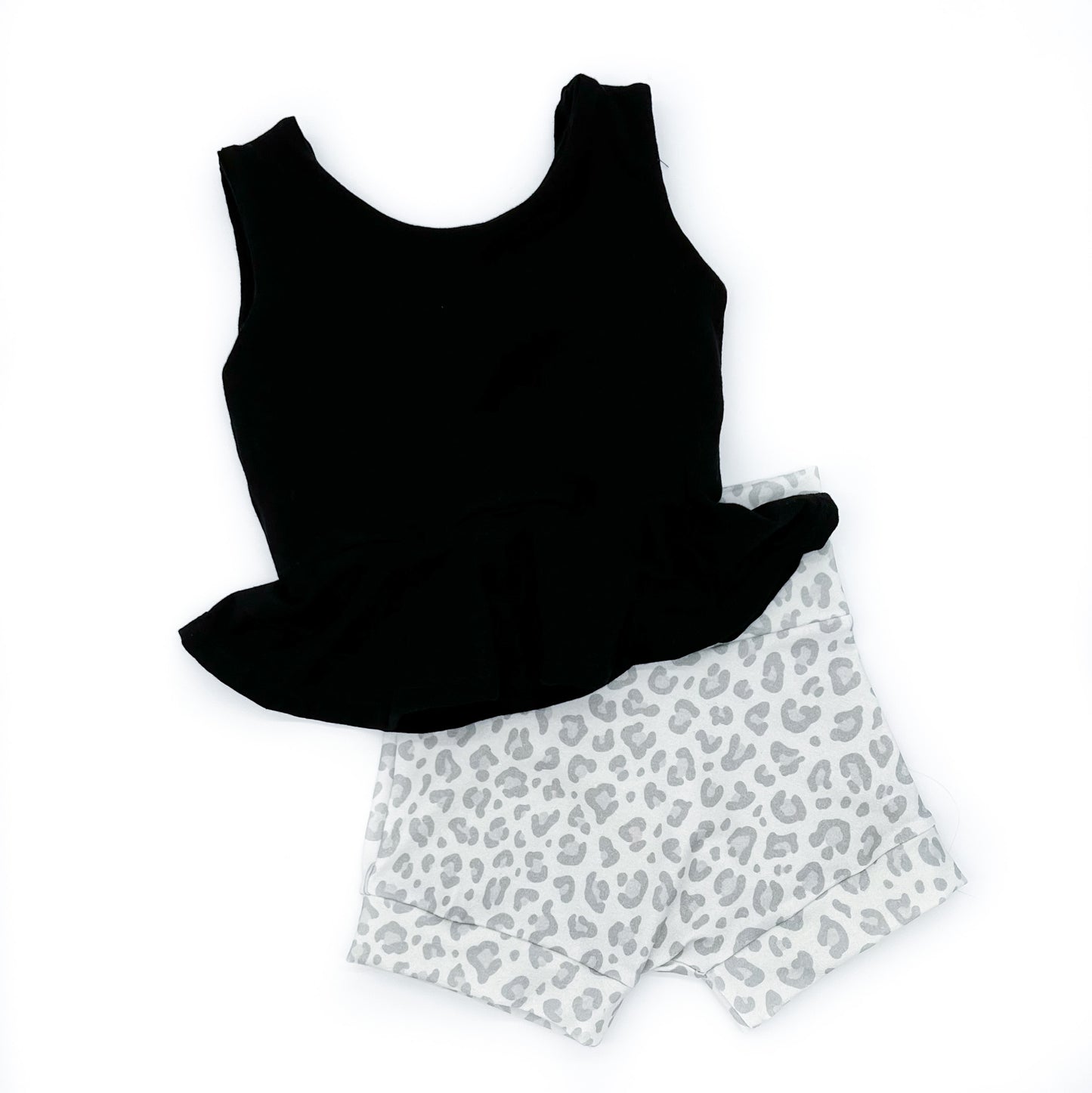 Solid Black Peplum Top