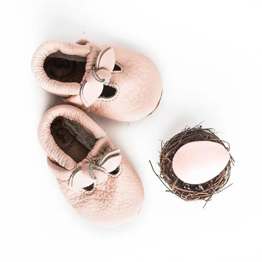 Bow T Strap Shoe - Rose Blush