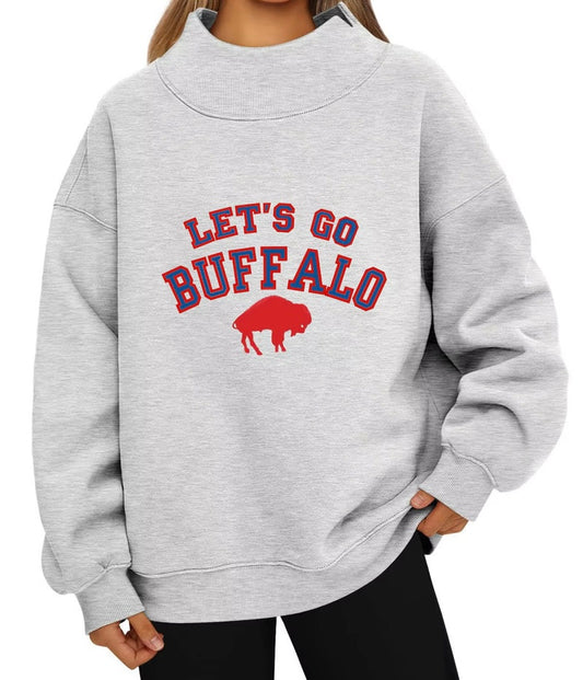 Embroidered Women’s Buffalo Pullover