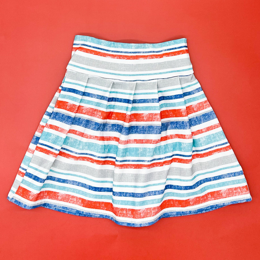 RTS RWB distressed stripe skirt - 4/5