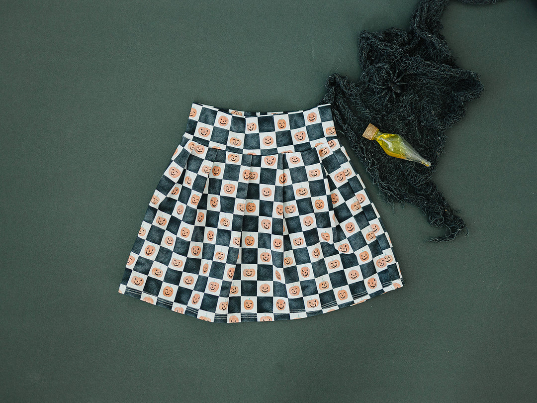 JackOlantern Checker Skirt (Matching)