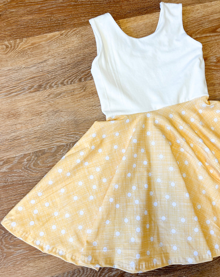 Summer Sun Twirl Dress (Cream Bodice)