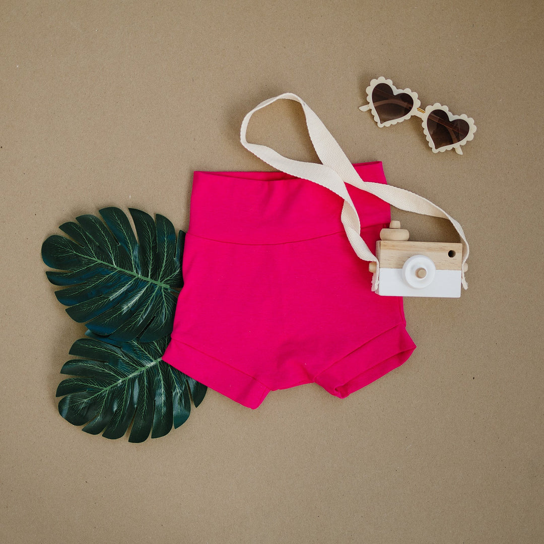 Solid Fuchsia Pink Shorties