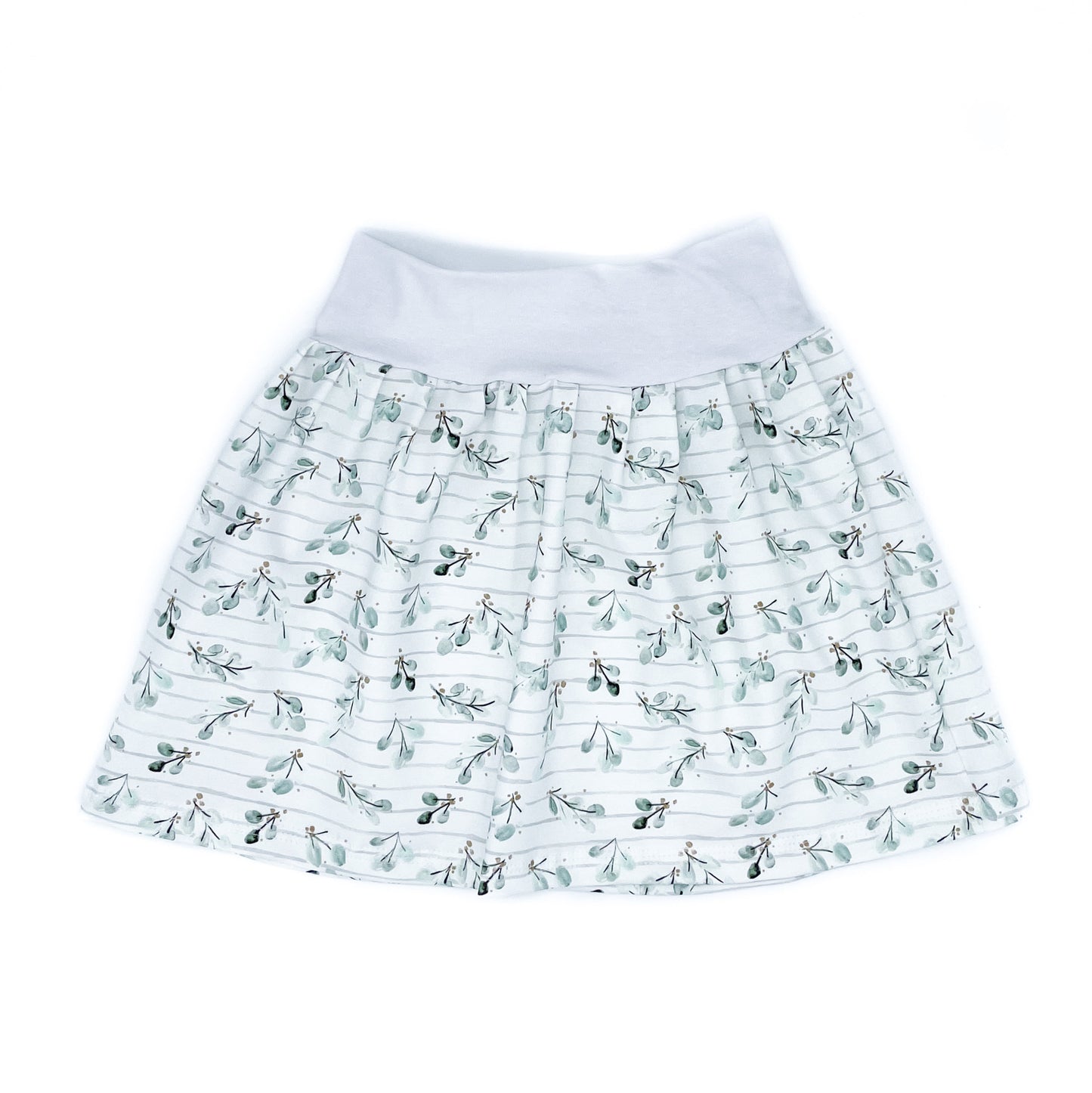eucalyptus stripe skirt (white waist)