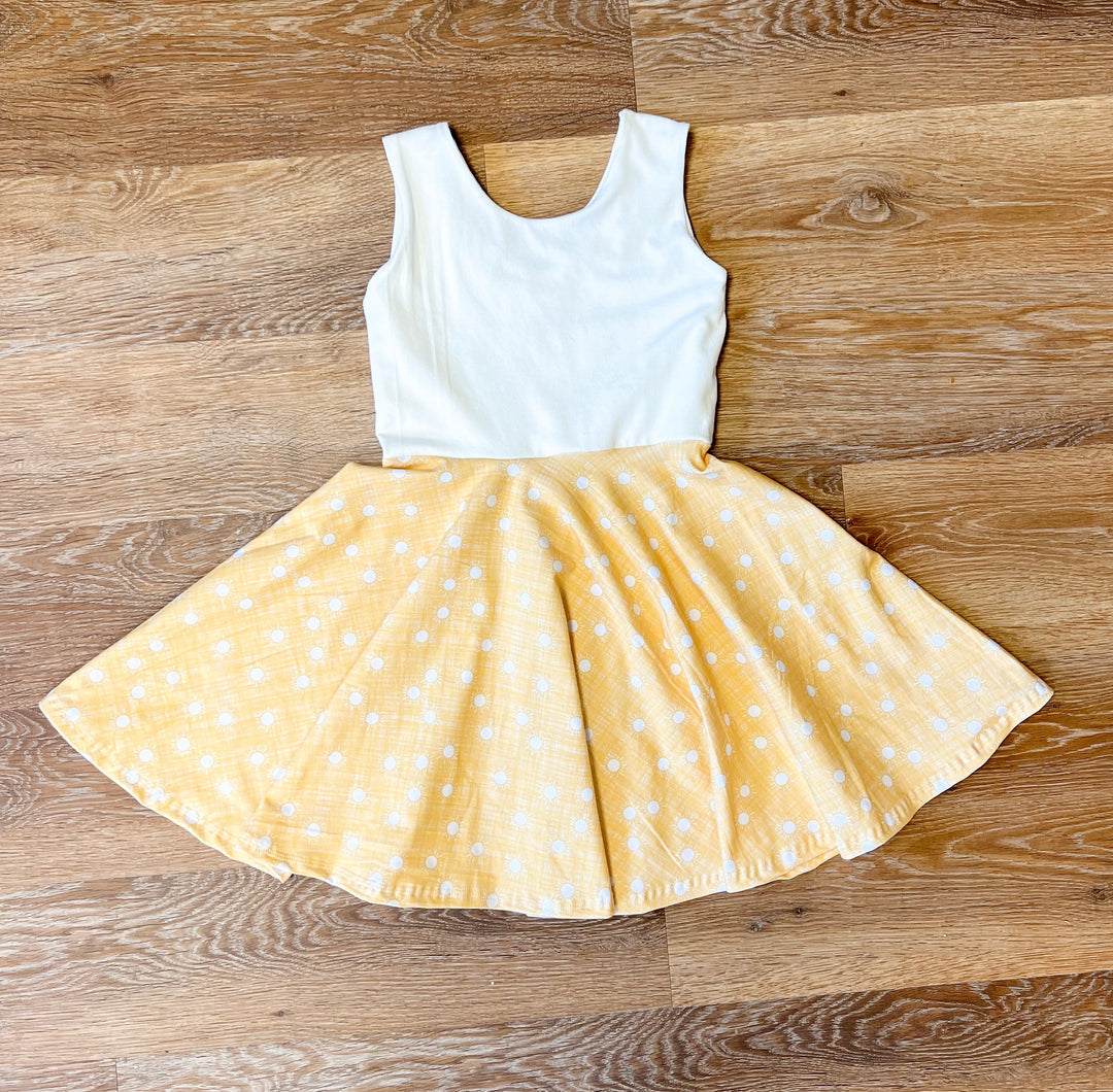 Summer Sun Twirl Dress (Cream Bodice)