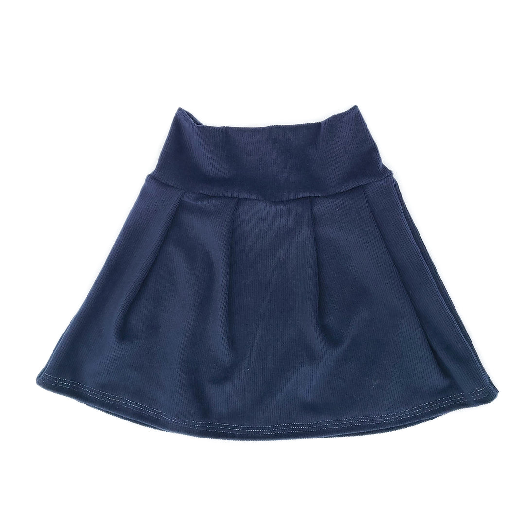 solid navy corduroy skirt - matching