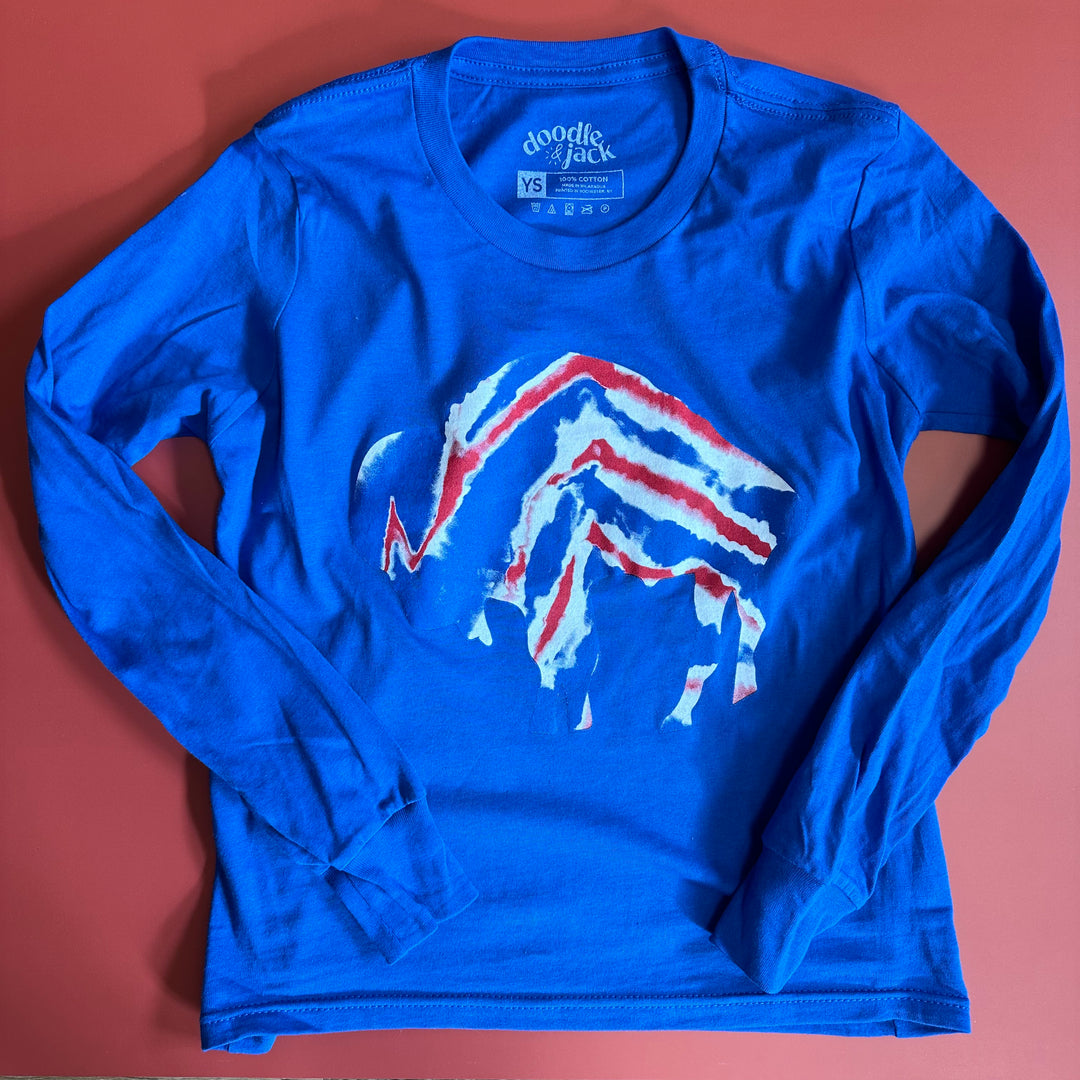 Youth Buffalove Long Sleeve Top - Royal Blue