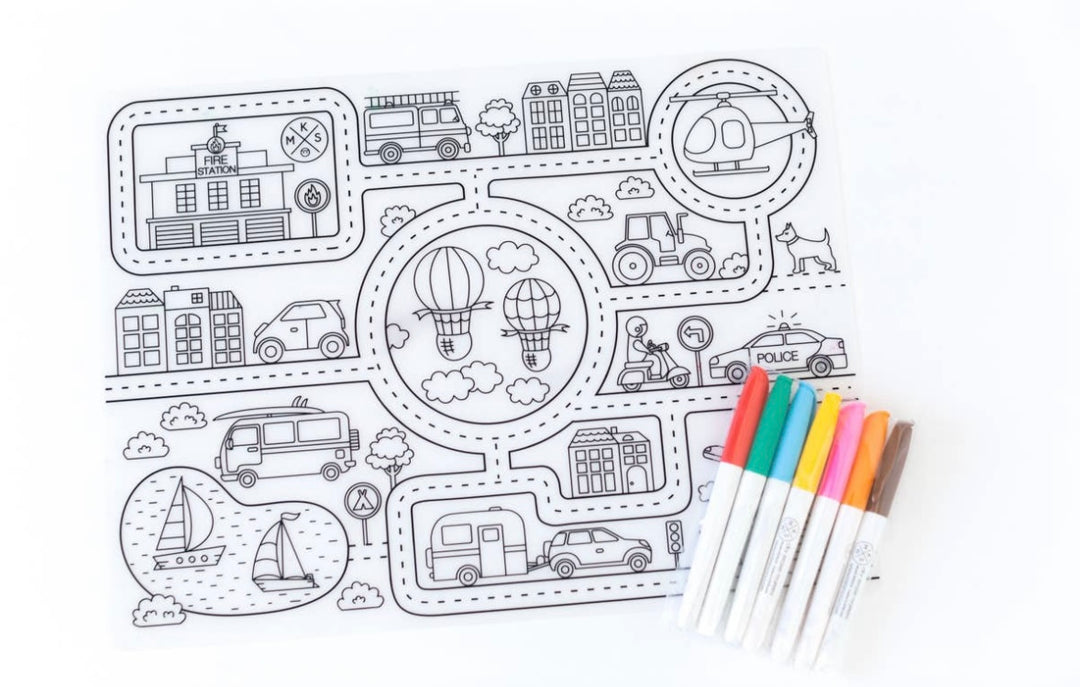 Roadmap Silicone Reusable Coloring Tablemat