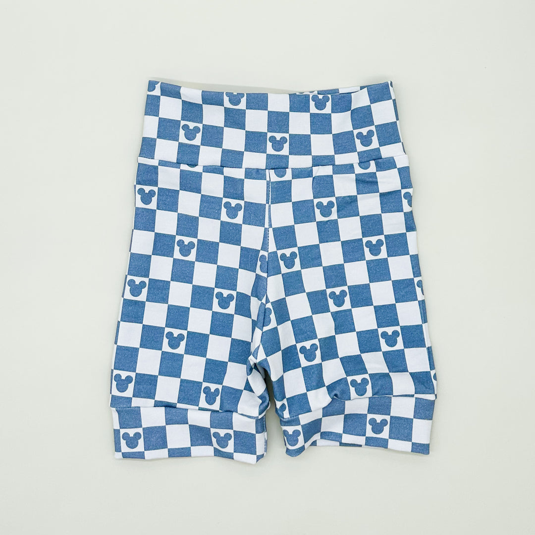 Blue Mouse Check Shorties (Matching)