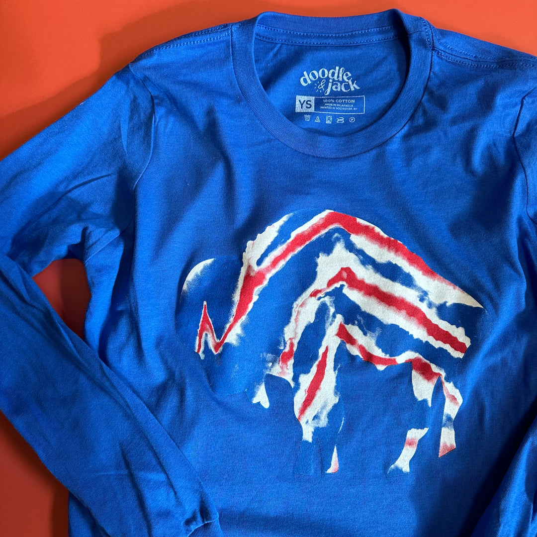 Youth Buffalove Long Sleeve Top - Royal Blue