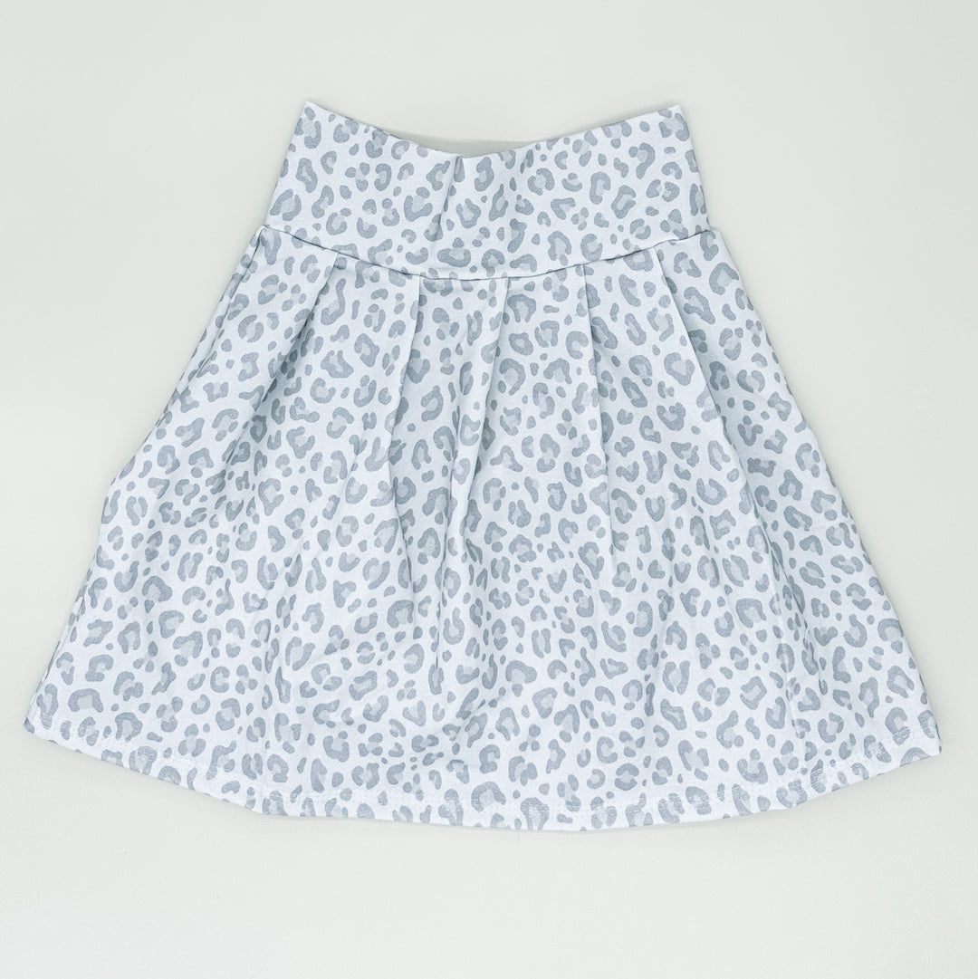 Grey Leopard Skirt (Matching)