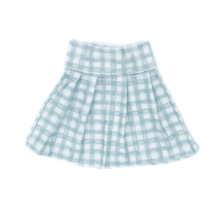 steel gingham skirt (matching waist)