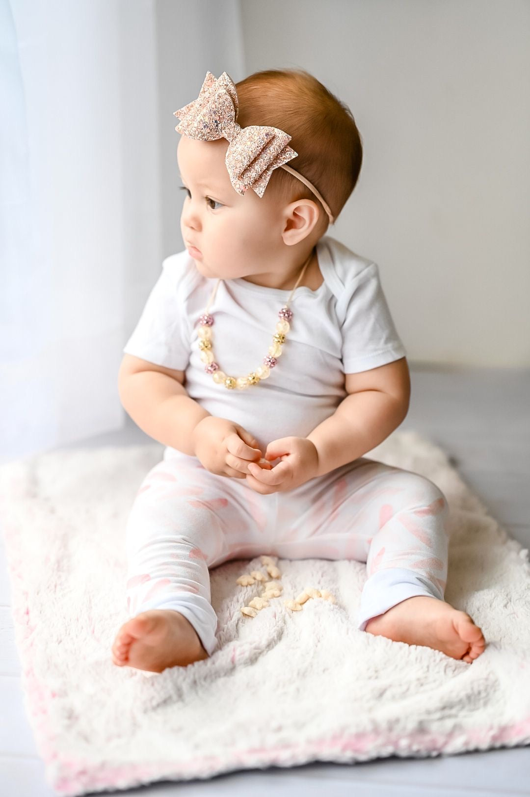 Pink Herringbone Leggings
